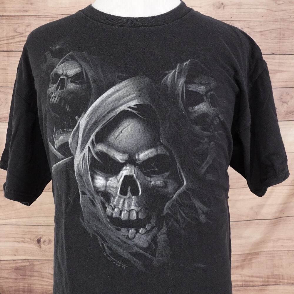 VINTAGE GRIM REAPER TENNESSEE RIVER GOTH 00s Y2K TSHIRT‎ SIZE XL